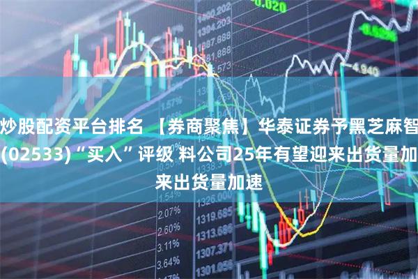 炒股配资平台排名 【券商聚焦】华泰证券予黑芝麻智能(02533)“买入”评级 料公司25年有望迎来出货量加速