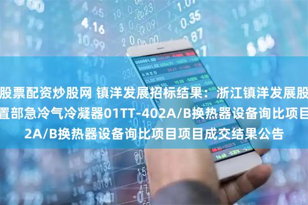 股票配资炒股网 镇洋发展招标结果：浙江镇洋发展股份有限公司PVC装置部急冷气冷凝器01TT-402A/B换热器设备询比项目项目成交结果公告